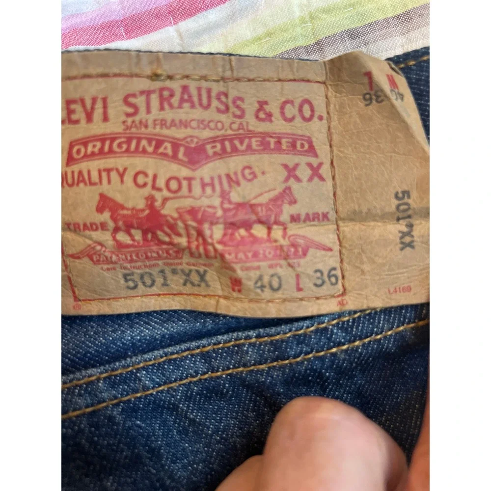 Levi's Vintage Clothing 501XX Dark Wash Denim Jeans Made in Mexico 40x36